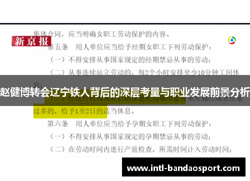 赵健博转会辽宁铁人背后的深层考量与职业发展前景分析